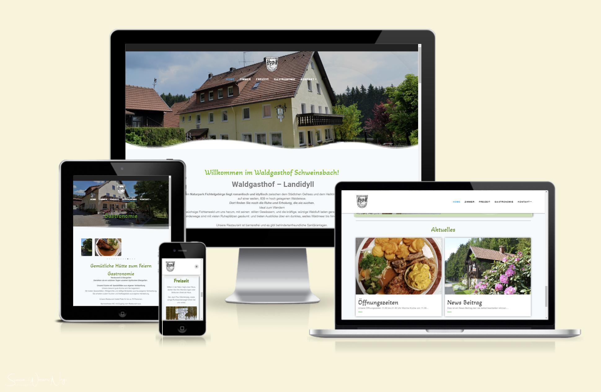 Die neue Webseite vom Waldgasthof Schweinsbach